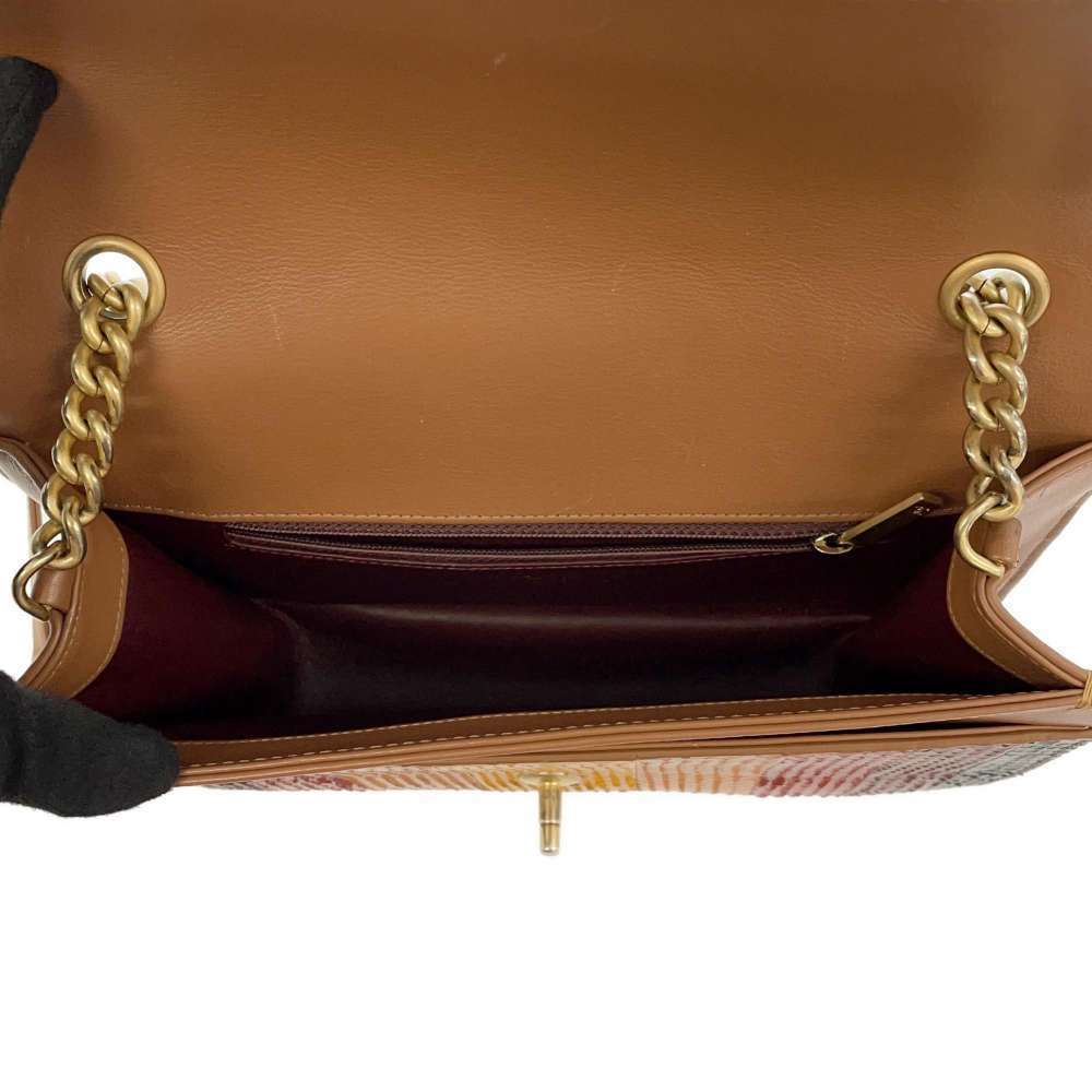 Chanel Chain Shoulder Bag Python Black - image 6